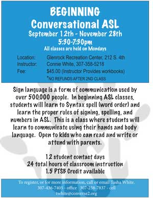 Beginning Conversational ASL Flyer