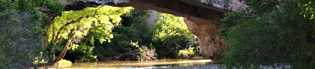 a river running under a bridge